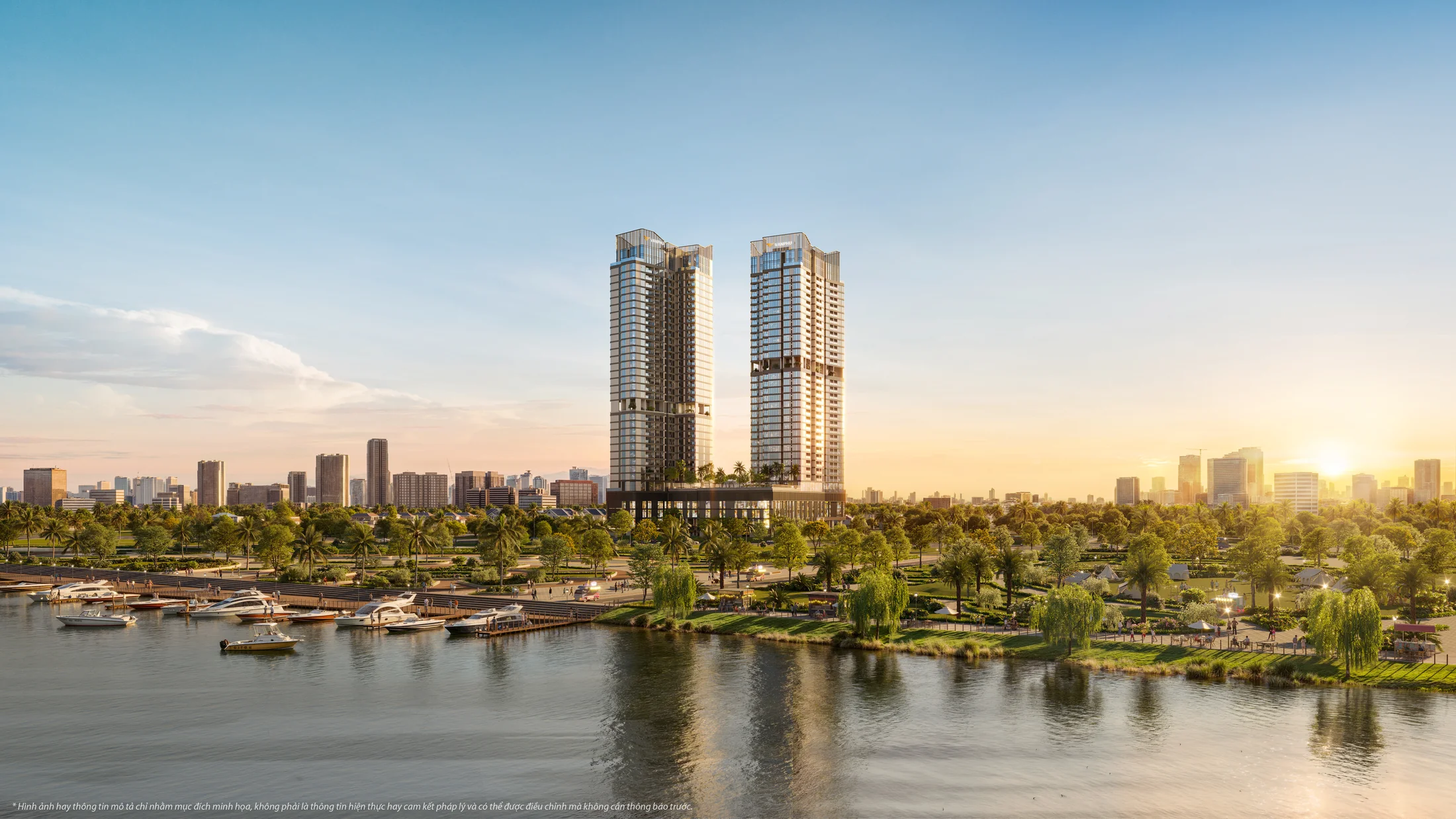 Tầm nhìn panorama từ căn hộ Vlasta Premier hướng về sông Sài Gòn